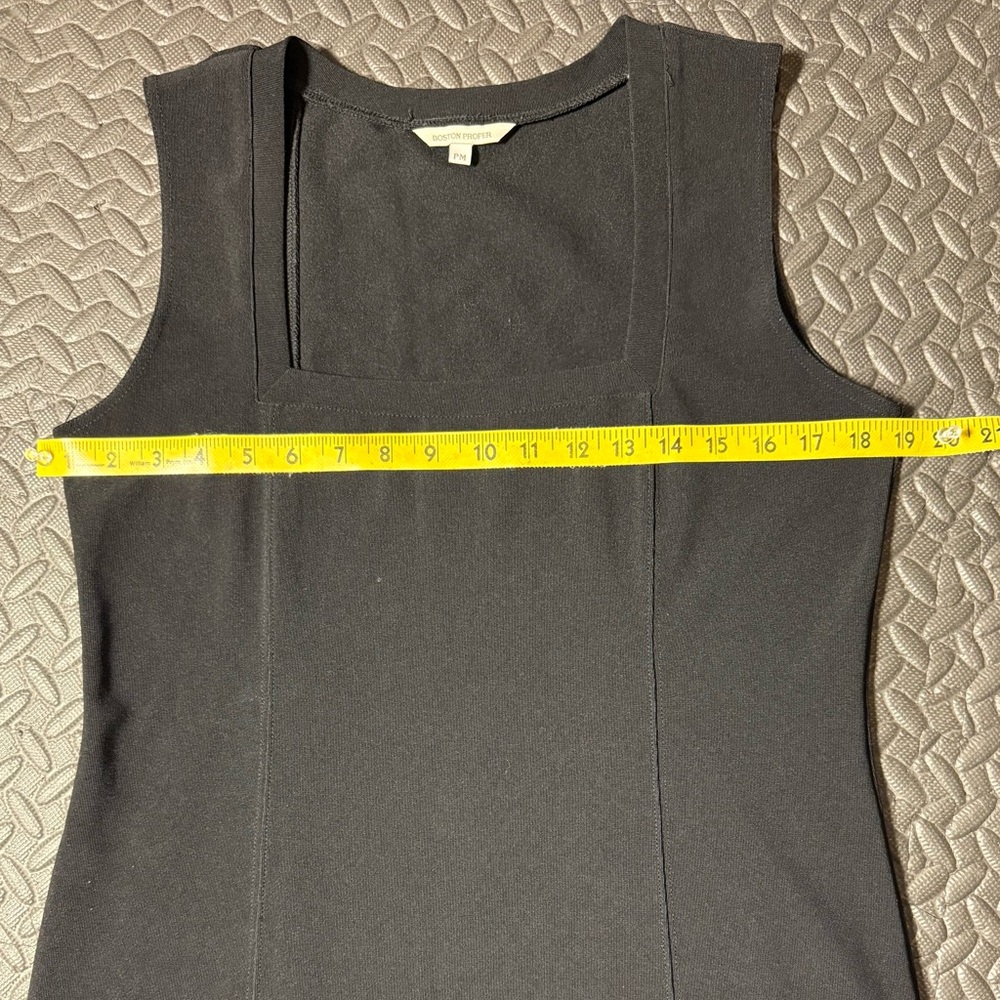 Boston Proper Black Sleeveless Little Black Dress Size PM - Picture 4 of 9